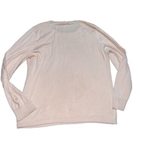 Calvin Klein Womens Pale Pink Sweater With Rhinestone Collar Detail Size XL - Picture 6 of 7